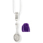Tennis Racquet Charm Necklace with Stainless Steel Snake Chain