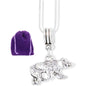 Mama Bear Charm Necklace with Stainless Steel Snake Chain
