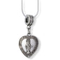 Virgin Mary Charm Necklace with Stainless Steel Snake Chain