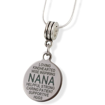 Nana Grandma Grandmother Charm Necklace