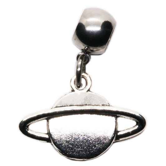 Saturn Charm with Stainless Steel Connector