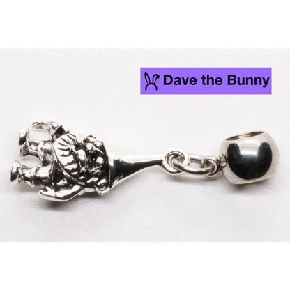 Garden Gnome Charm Bracelet with Stainless Steel Snake Chain