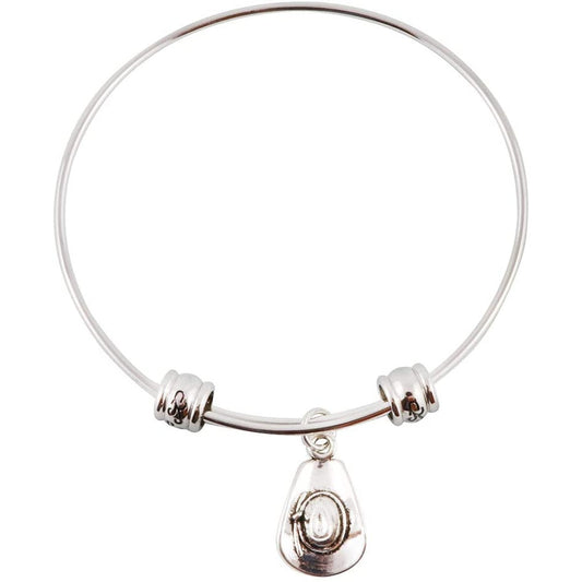 Cowboy Cowgirl Hat No Trim Charm Bangle Bracelet