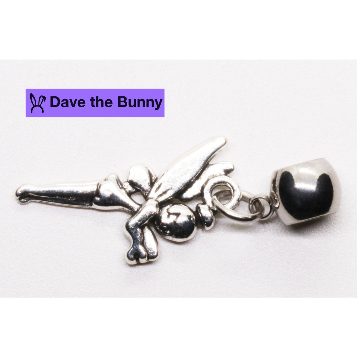 Fairy Charm Necklace with Stainless Steel Snake Chain