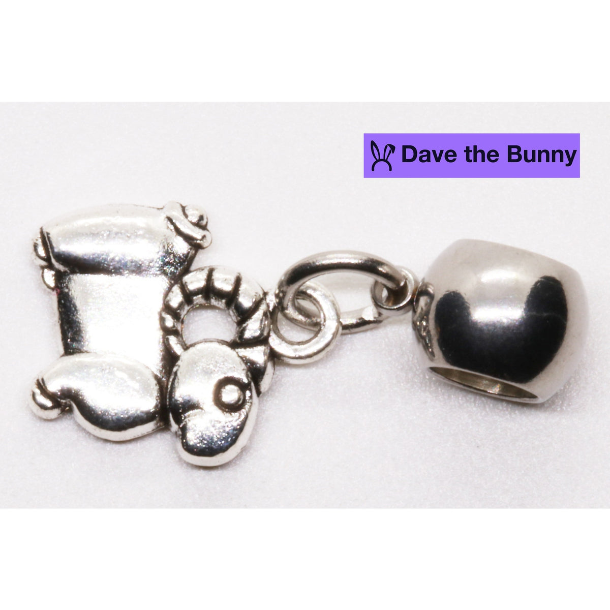 Goat Charm with Stainless Steel Connector