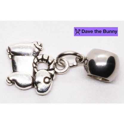 Goat Charm with Stainless Steel Connector