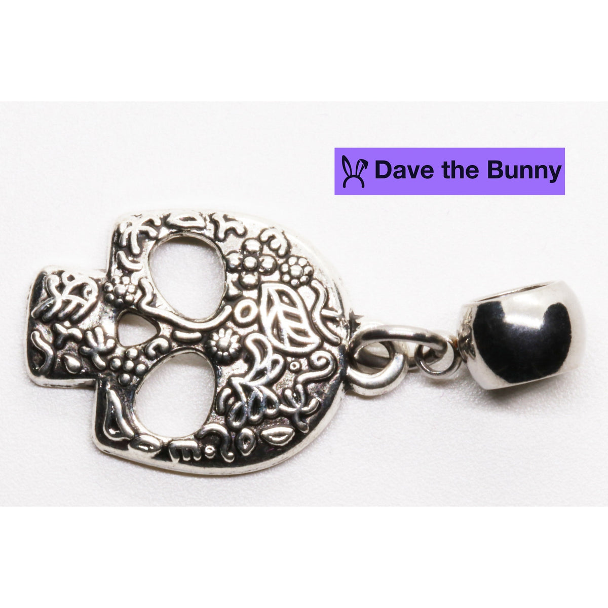 Floral Sugar Head Charm Necklace with Stainless Steel Snake Chain