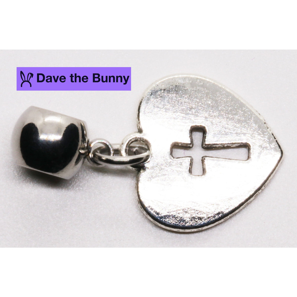 Cross Heart Charm Necklace with Stainless Steel Snake Chain