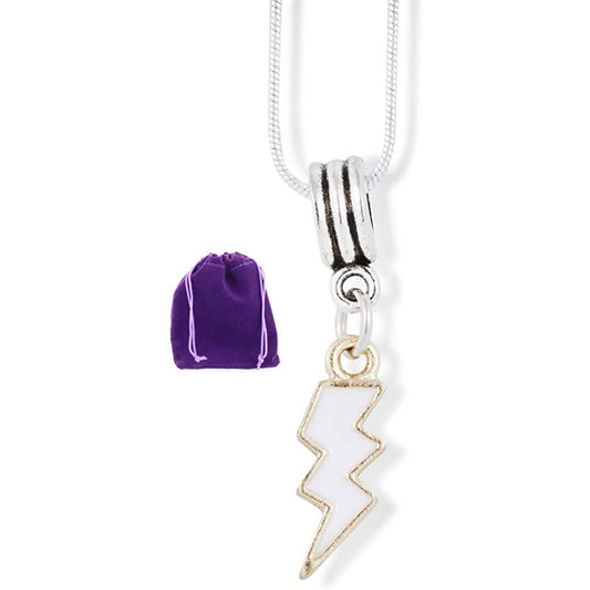 Lightning Bolt White Lightening Charm Necklace