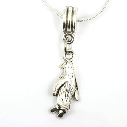 Penguin Charm Necklace with Stainless Steel Snake Chain
