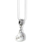 Aunt Heart Charm Necklace with Stainless Steel Snake Chain