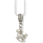 Rocking Horse Charm Necklace with Stainless Steel Snake Chain