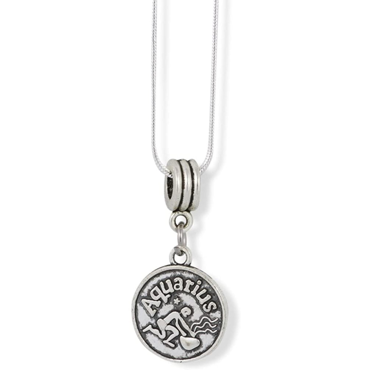 Aquarius Astrology Horoscope Zodiac Charm Necklace