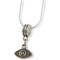 Evil Eye Protection Charm Necklace with Stainless Steel Snake Chain