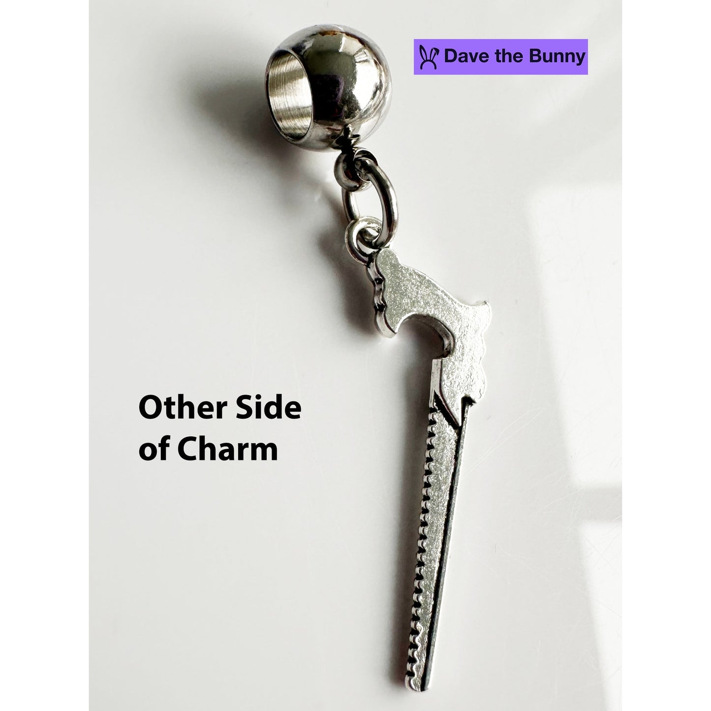 Jigsaw Necklace - Great Jewelry Saw Necklace, Stainless Steel Snake Chain with Metal Alloy Saw Charm - Essential Jewelry Tool or Charm Tool for Crafts and Design