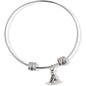 Snowboarder Red Snowboard Charm Bangle Bracelet