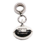 Football Charm with Stainless Steel Connector