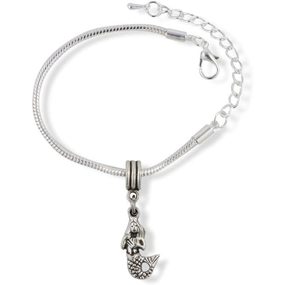 Mermaid Long Hair Waist Face Showing Charm Bracelet