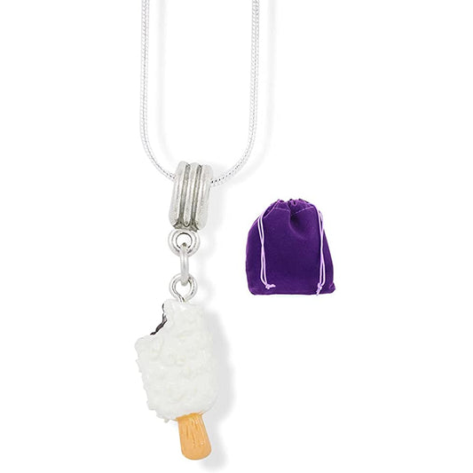 Ice Cream Treat Charm Necklace with Stainless Steel Snake Chain
