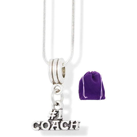Number One #1 Best Coach Coaching Charm Necklace