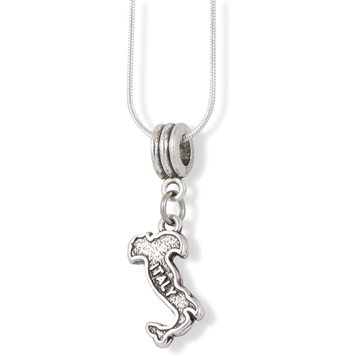 Italian Charm Necklace with Stainless Steel Snake Chain