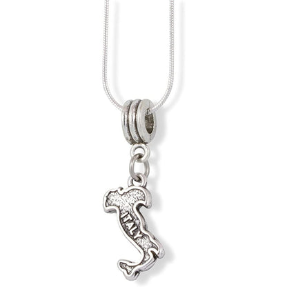 Italian Charm Necklace with Stainless Steel Snake Chain