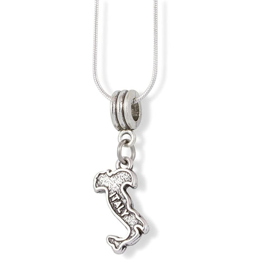 Italian Charm Necklace with Stainless Steel Snake Chain