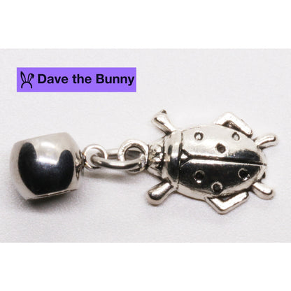 Ladybug Charm Necklace with Stainless Steel Snake Chain