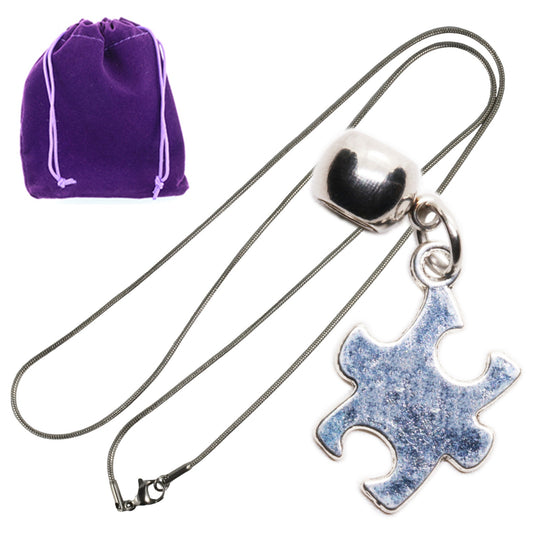 Puzzle Piece Charm with Stainless Steel Connector