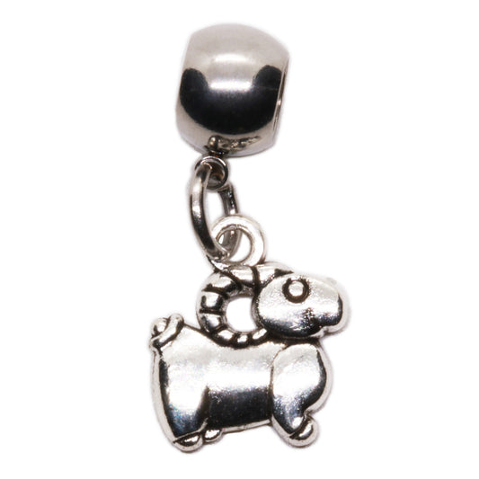 Goat Charm with Stainless Steel Connector