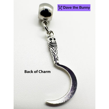 Sickle Charm Necklace with Stainless Steel Snake Chain
