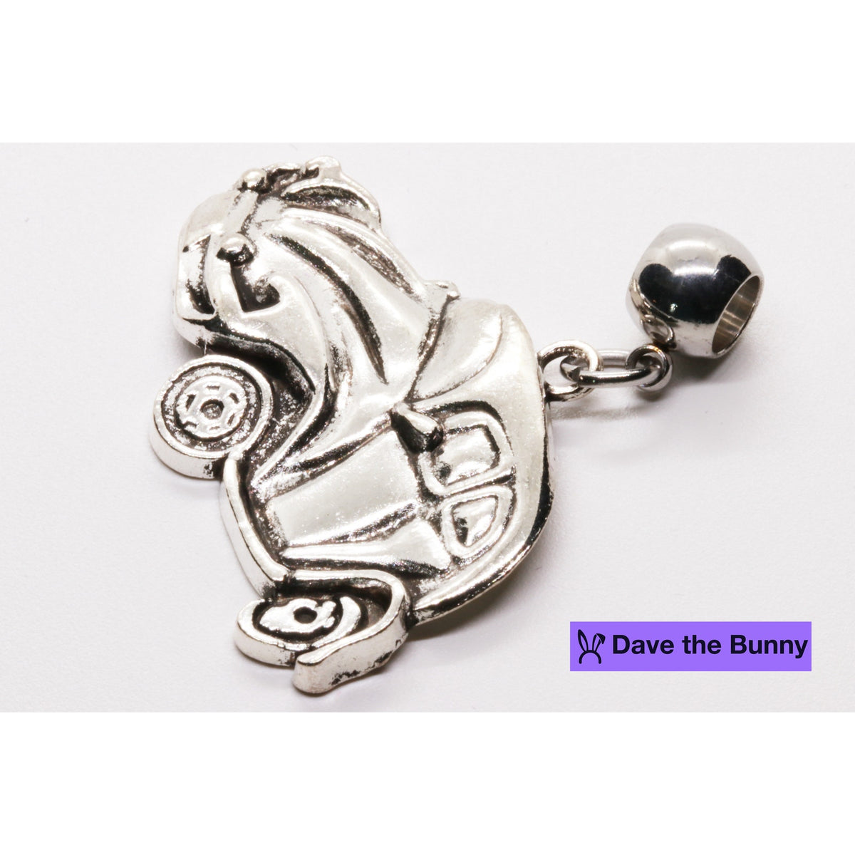 Classic Car Bug Charm Necklace with Stainless Steel Snake Chain