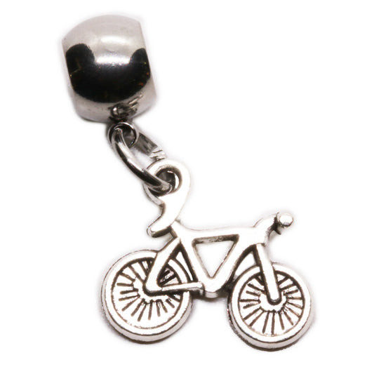 Bicycle Charm with Stainless Steel Connector