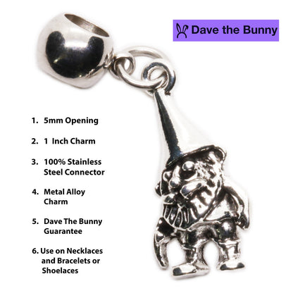 Gnomes Charm with Stainless Steel Connector