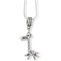 Giraffe Charm Necklace with Stainless Steel Snake Chain