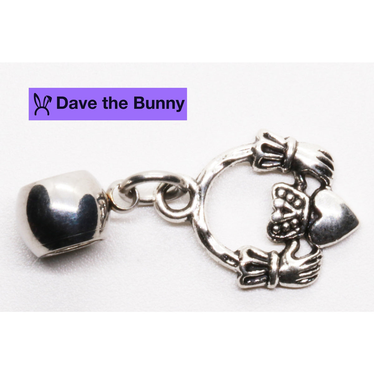 Claddagh Charm Necklace with Stainless Steel Snake Chain