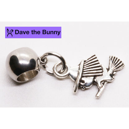 Good Witch Charm with Stainless Steel Connector