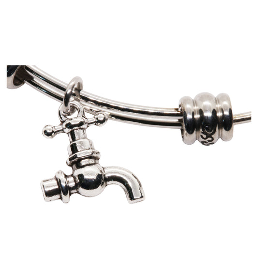 Faucet Charm Bangle Bracelet