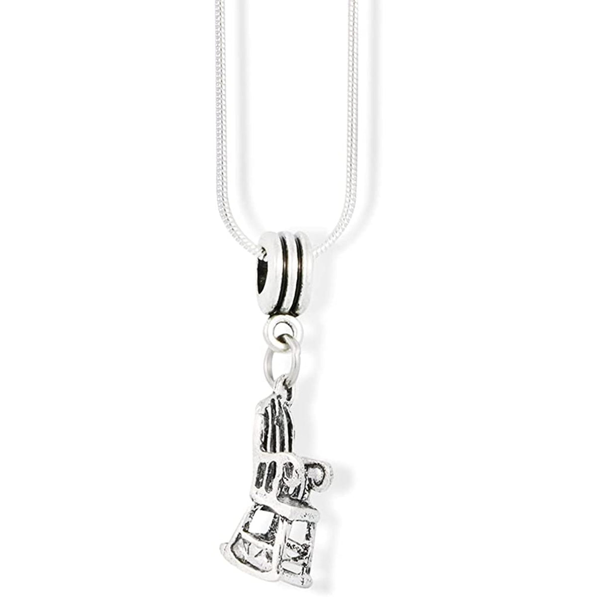 Rocking Chair Charm Necklace with Stainless Steel Snake Chain
