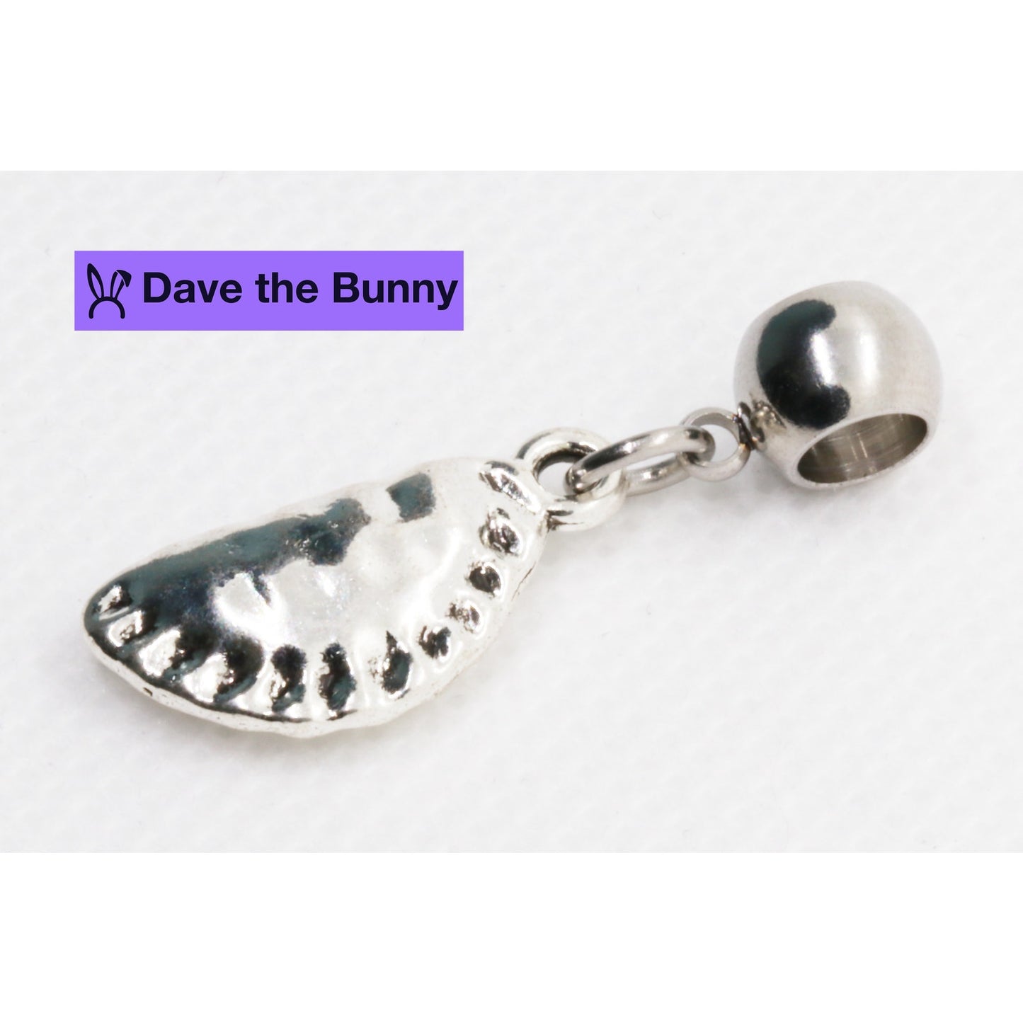 Pierogi Charm - Dumpling Charm Stainless Steel Connector with Metal Alloy for Polish Food Ravioli Pierogies Dumpling Empanada Pierogi Crafting