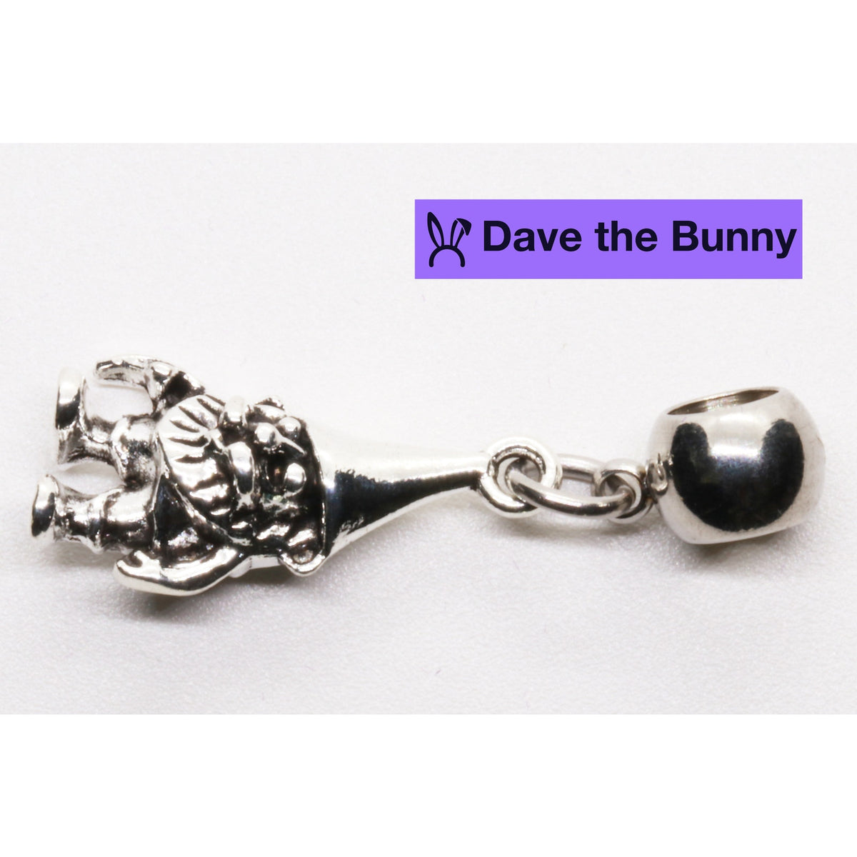 Gnome Charm Necklace with Stainless Steel Snake Chain