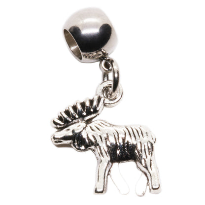 Moose Charm with Stainless Steel Connector