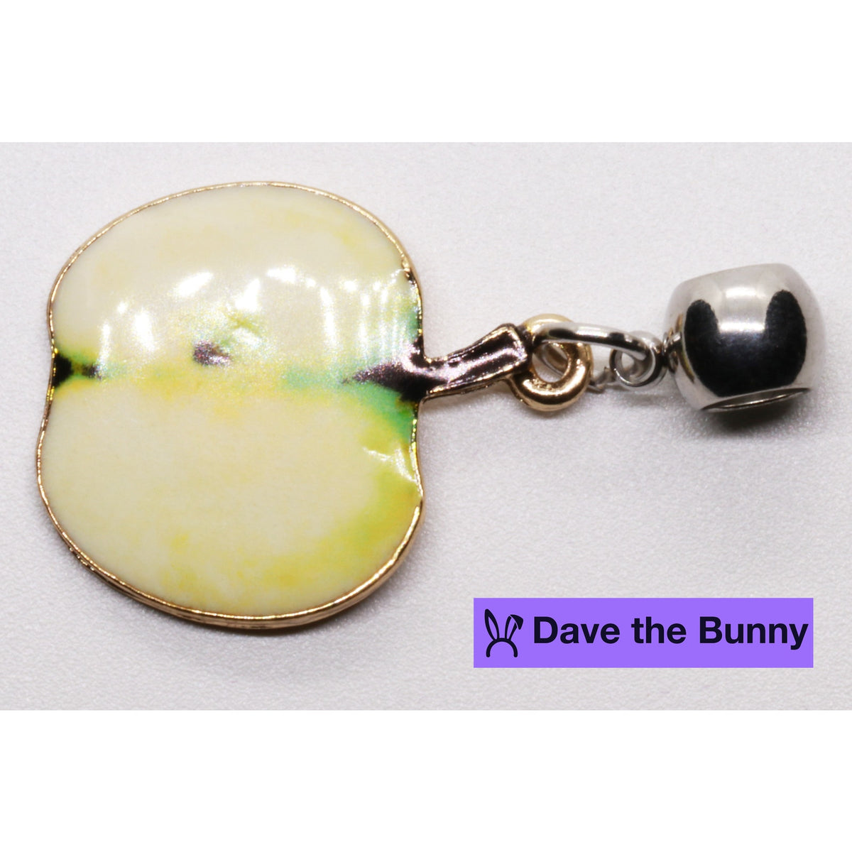 Apple Charm Necklace with Stainless Steel Snake Chain