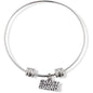 Coast Guard Text Charm Bangle Bracelet