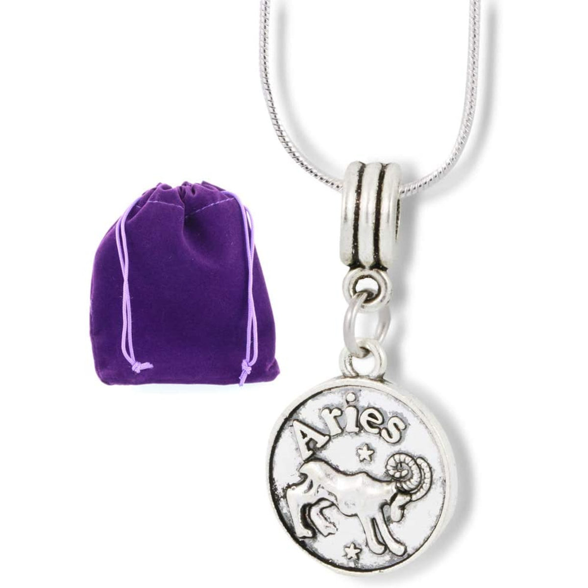 Aries Astrology Horoscope Sign Charm Necklace