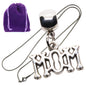 Mom Charm Necklace with Stainless Steel Snake Chain