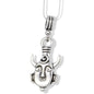 Tribal Mask Horns Charm Necklace with Stainless Steel Snake Chain
