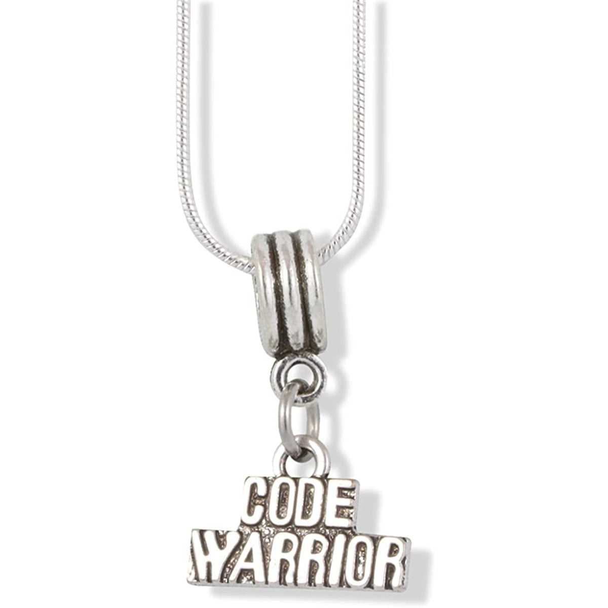 Code Warrior Programming Coding Charm Necklace