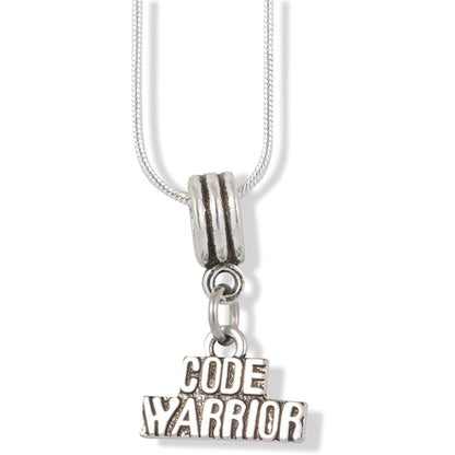 Code Warrior Programming Coding Charm Necklace