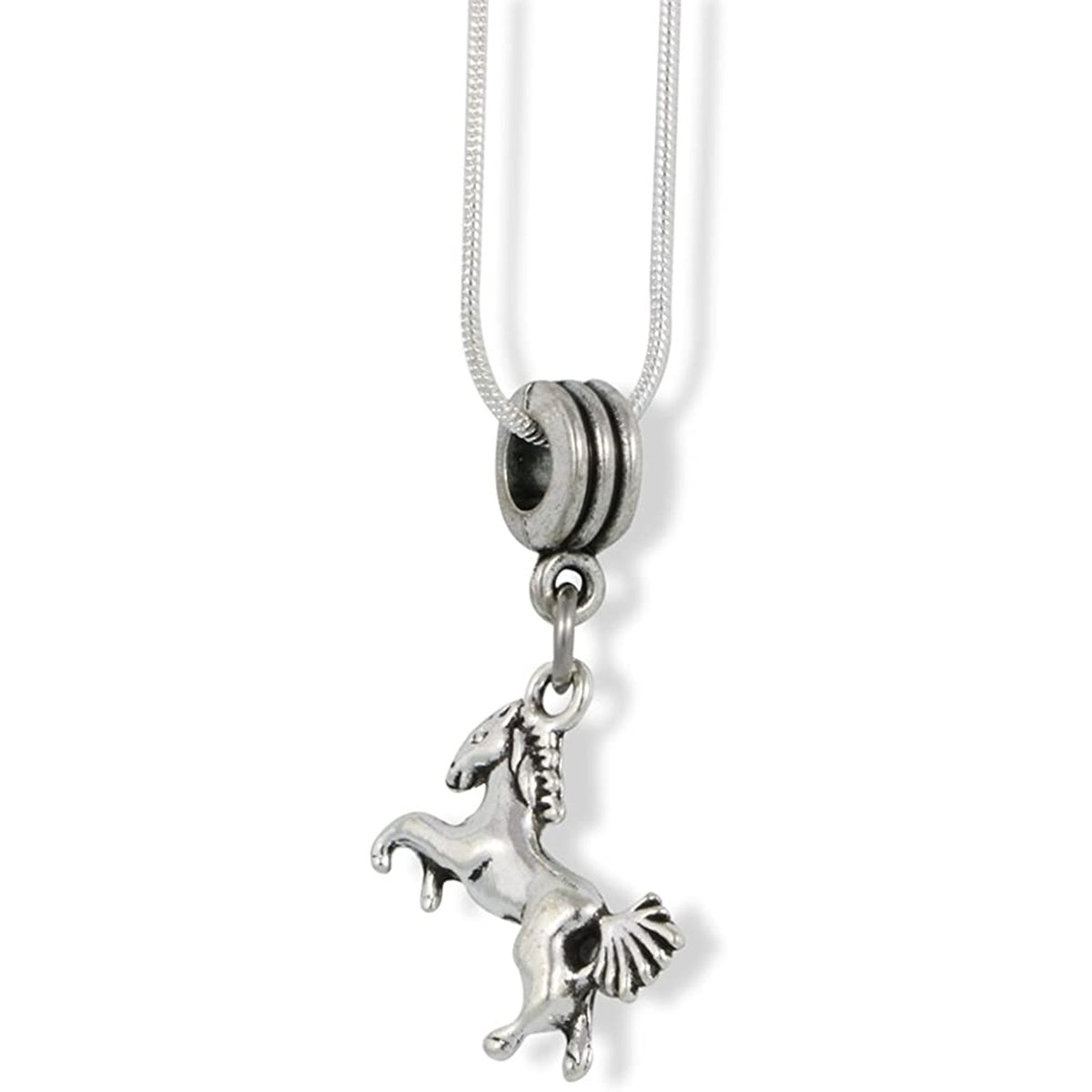 Horse Hind Legs Bushy Tail Charm Necklace